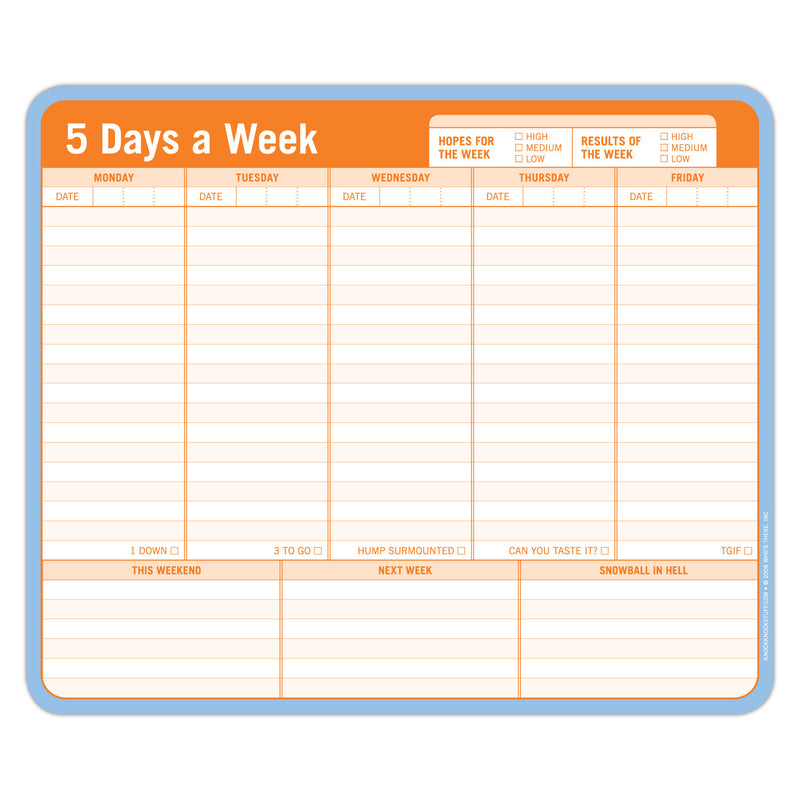 Knock Knock 5 Days a Week Paper Mousepad