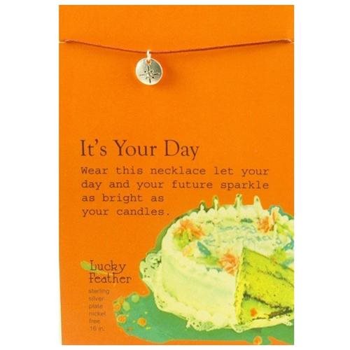 Lucky Feather Pretty Moon Necklace Silver - Birthday