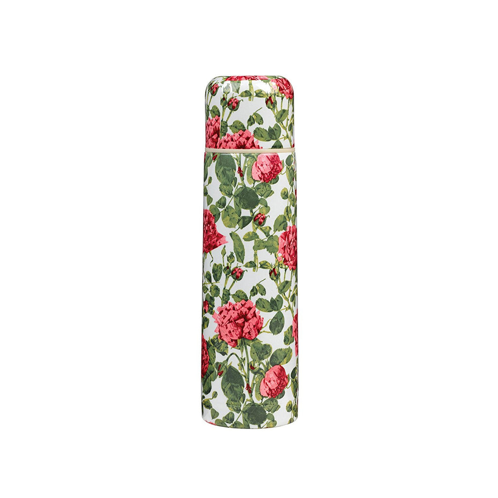 Wild & Wolf V&A Roses Vacuum Flask - Cream/Pink