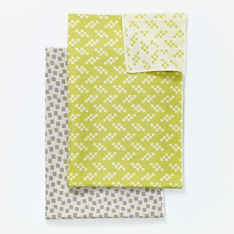 Areaware Bitmap Textiles Tea Towels - Bits and Static (Set of 2), Color