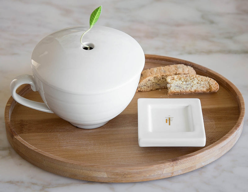 Tea Forte Bamboo Oval Tea Serving Tray