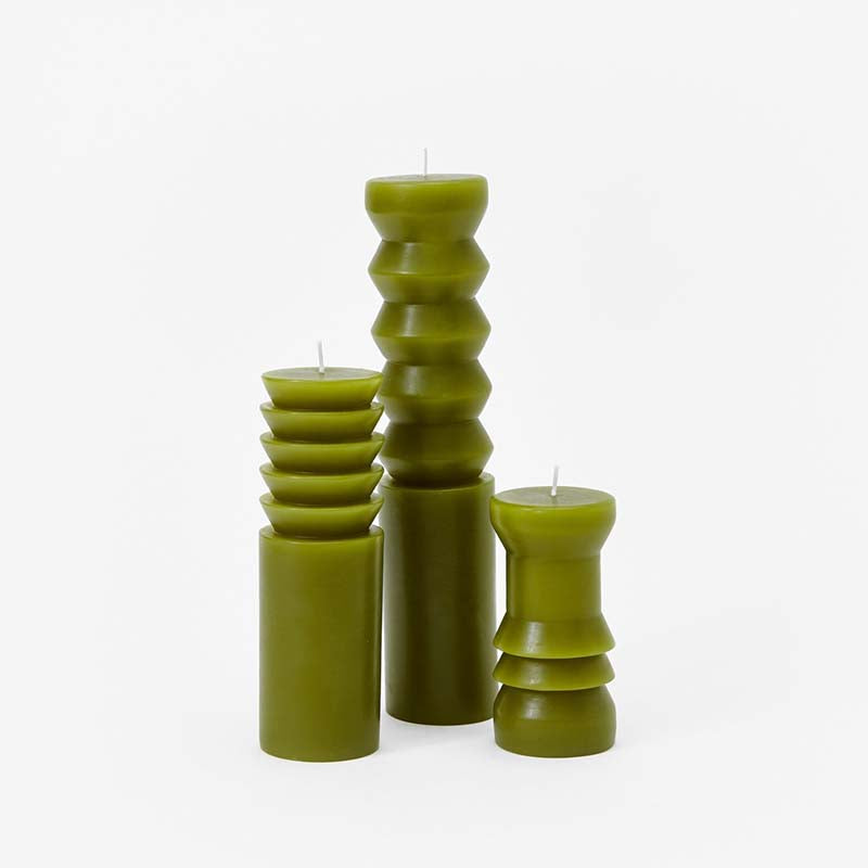 Areaware Totem Candles - Moss