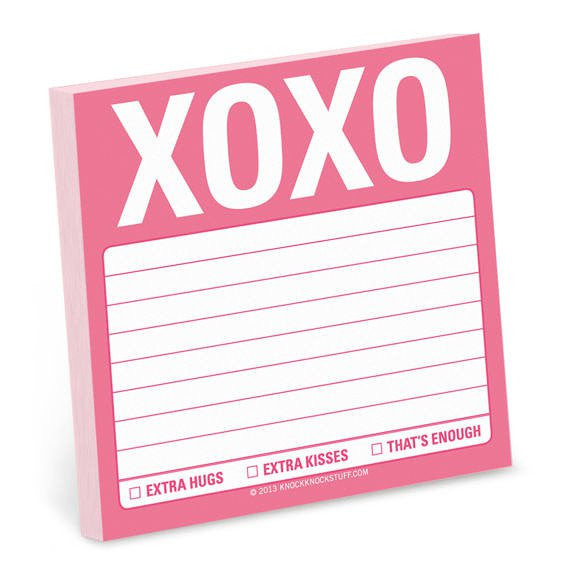 Knock Knock XOXO Sticky Notes