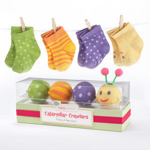 Baby Aspen "Caterpillar Crawlers" Baby Socks Gift Set