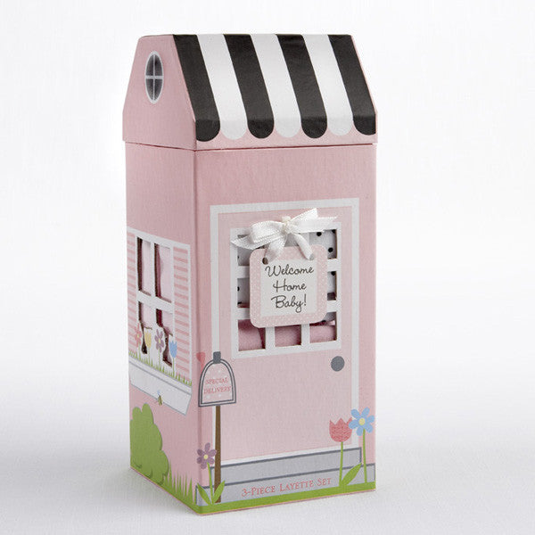 Baby Aspen "Welcome Home Baby!" 3-Piece Layette Set in Keepsake Gift Box
