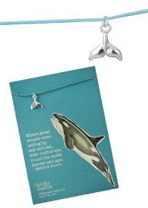 Lucky Feather Aquarium Necklace Silver - Whale Tail