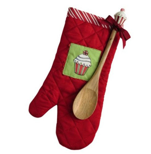 Grasslands Road Peppermint Oven Mitt with Spoon