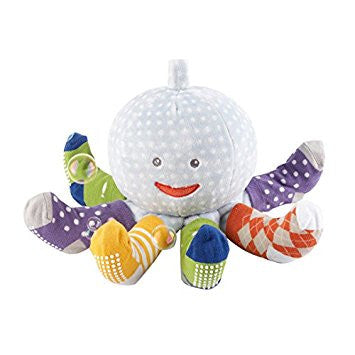 Baby Aspen "Mr. / Mrs. Sock T. Pus" Plush Octopus with 4 Pairs of Socks