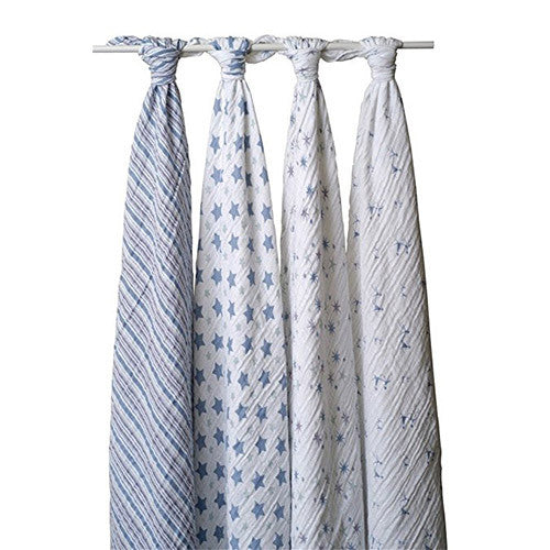 Aden + Anais Classic Swaddle Blankets 4-Pack - Prince Charming
