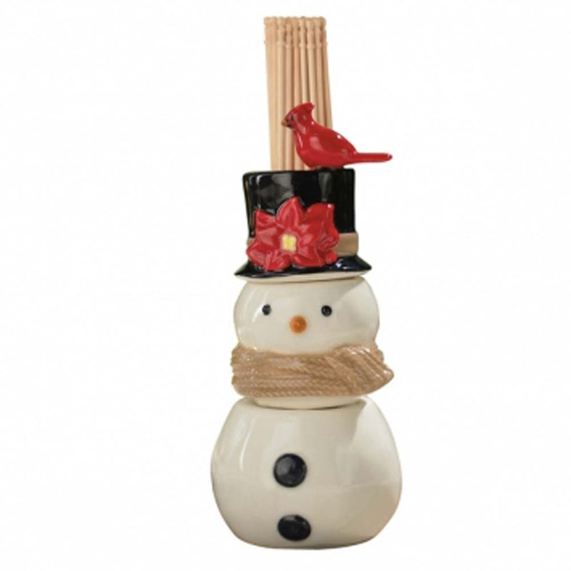 Grasslands Road Christmas Song Snowman Salt and Pepper Shaker and Toothpick Holder