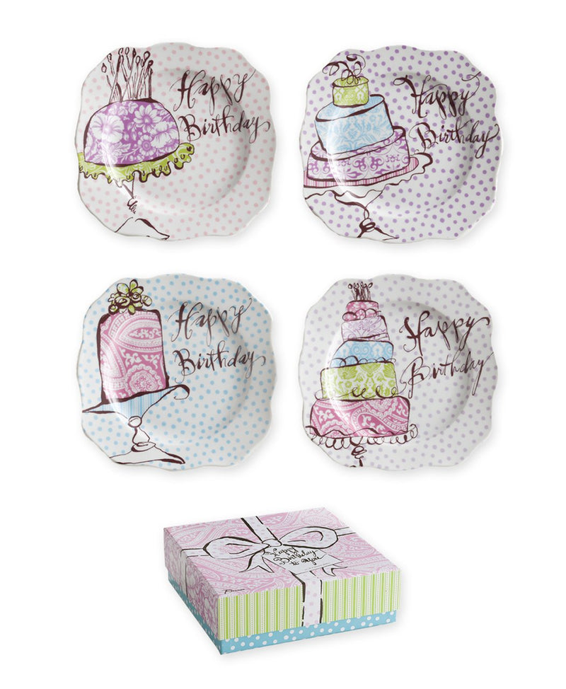 Rosanna Happy Birthday Dessert Plates