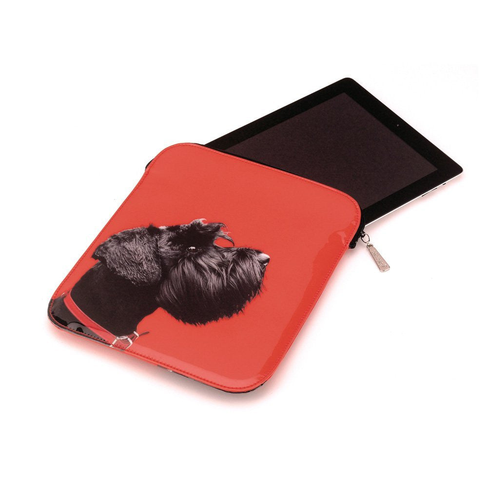Catseye Terrier on Red - E-reader / Ipad Carrying Case / Sleeve