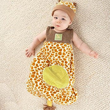 Baby Aspen "Born To Be Wild" Giraffe Snuggle Sack and Hat