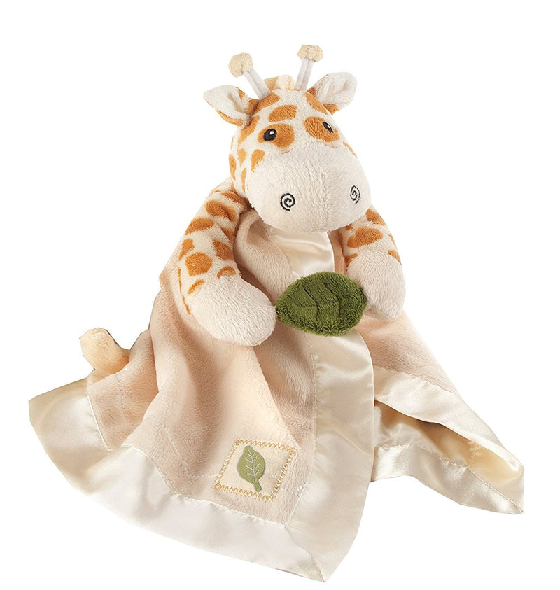 Baby Aspen "Jakka the Giraffe" Little Expeditions Plush Rattle Lovie with Crinkle Leaf
