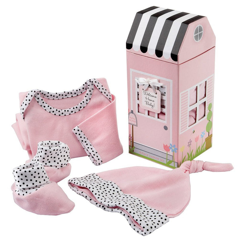 Baby Aspen "Welcome Home Baby!" 3-Piece Layette Set in Keepsake Gift Box