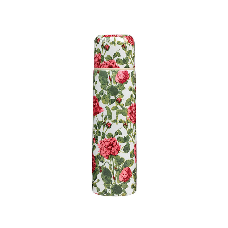 Wild & Wolf V&A Roses Vacuum Flask - Cream/Pink