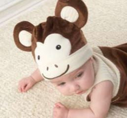 Baby Aspen "My Little Monkey" Snuggle Sack and Cap