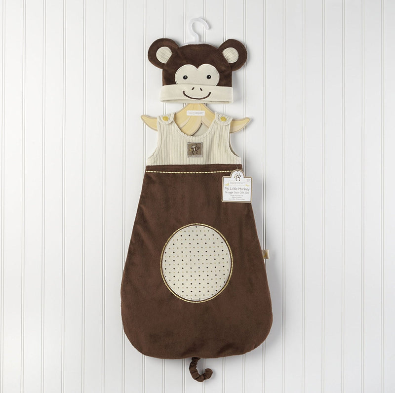 Baby Aspen "My Little Monkey" Snuggle Sack and Cap
