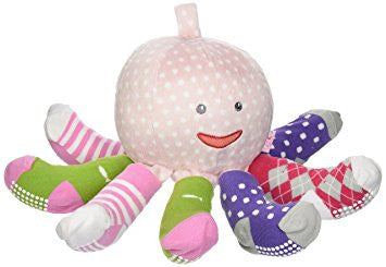Baby Aspen "Mr. / Mrs. Sock T. Pus" Plush Octopus with 4 Pairs of Socks