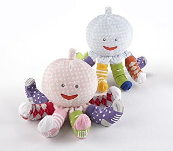 Baby Aspen "Mr. / Mrs. Sock T. Pus" Plush Octopus with 4 Pairs of Socks