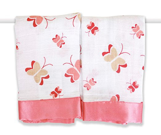 Aden + Anais Muslin Issie Security Blankets 2-Pack - Nay Nay Butterfly