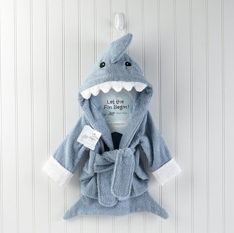 Baby Aspen "Let the Fin Begin" Terry Shark Robe