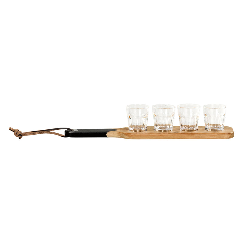 Wild & Wolf Shot Glasses And Serving Paddle