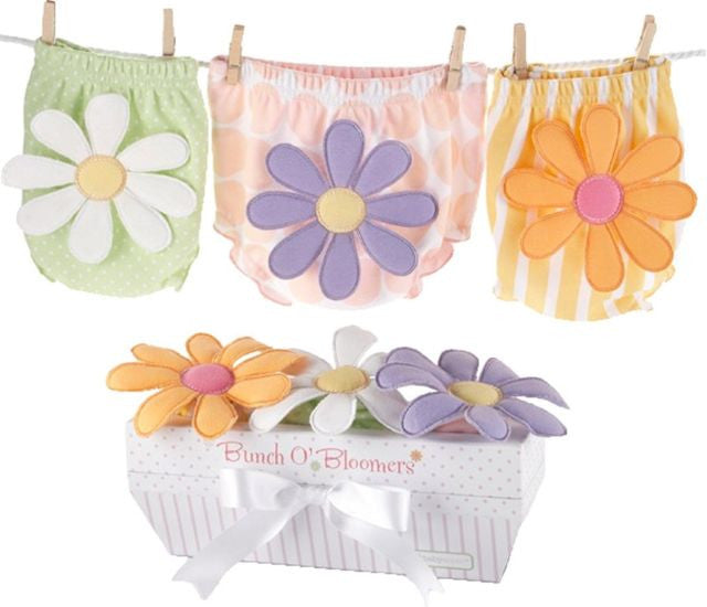 Baby Aspen “Bunch O’Bloomers” Three Bloomers for Blooming Bums Baby Gift Set