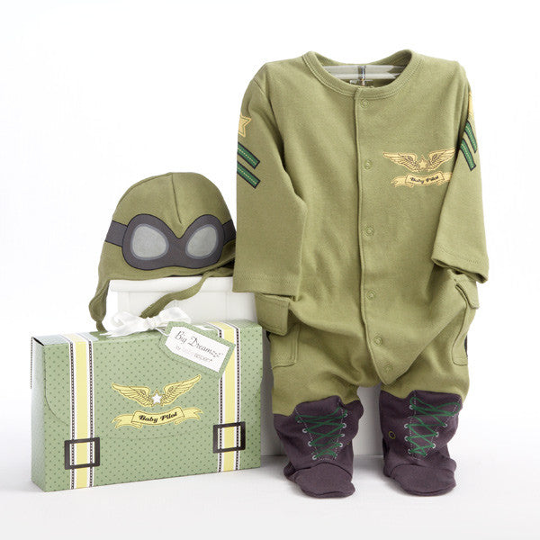 Baby Aspen "Big Dreamzzz" Baby Pilot Two-Piece Layette Set