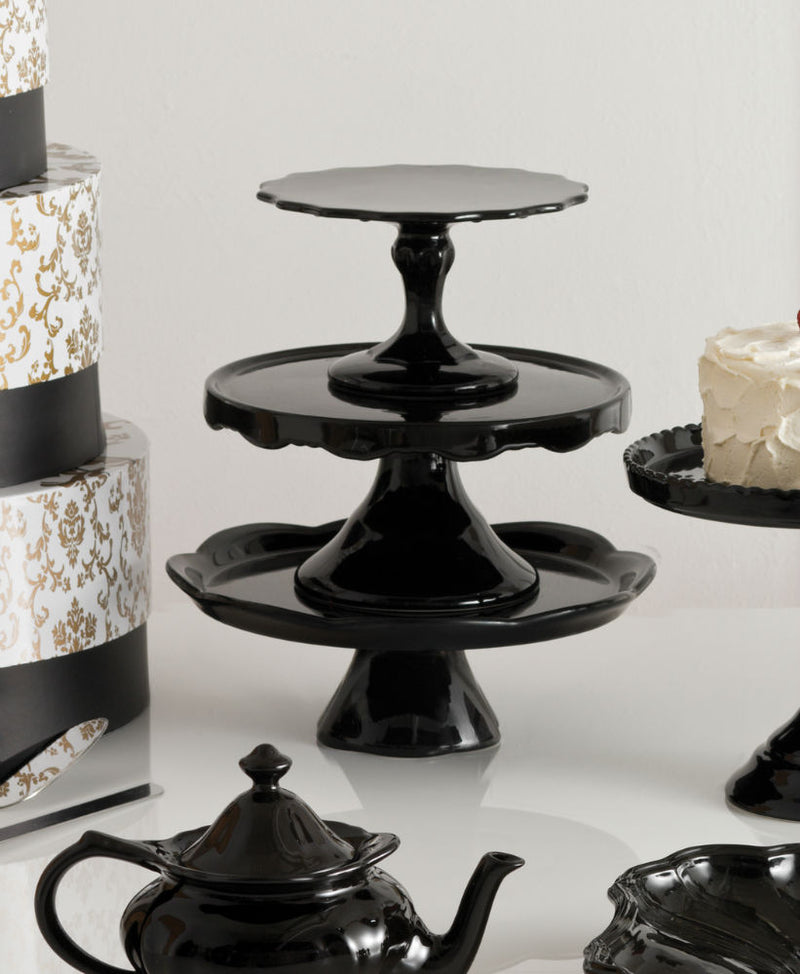 Rosanna Rococo Noir Black Pedestal Medium