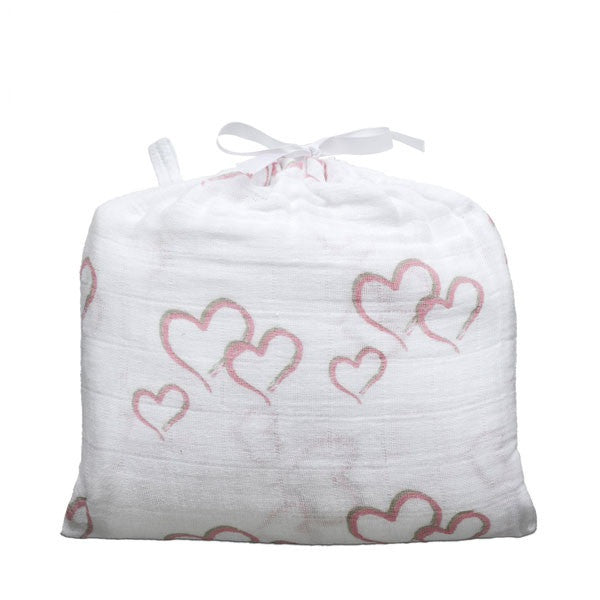 Aden + Anais Classic Muslin Single Swaddle Blanket - Sweet Heart
