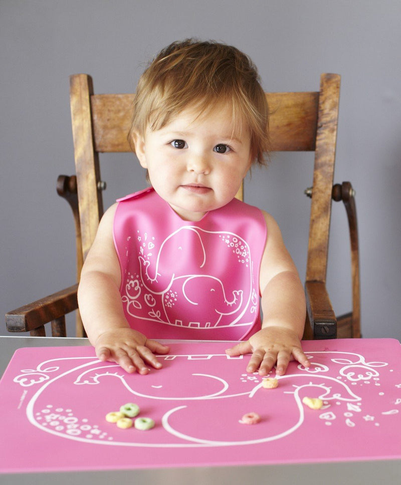 Modern-Twist Elephant Hugs Bucket-bib