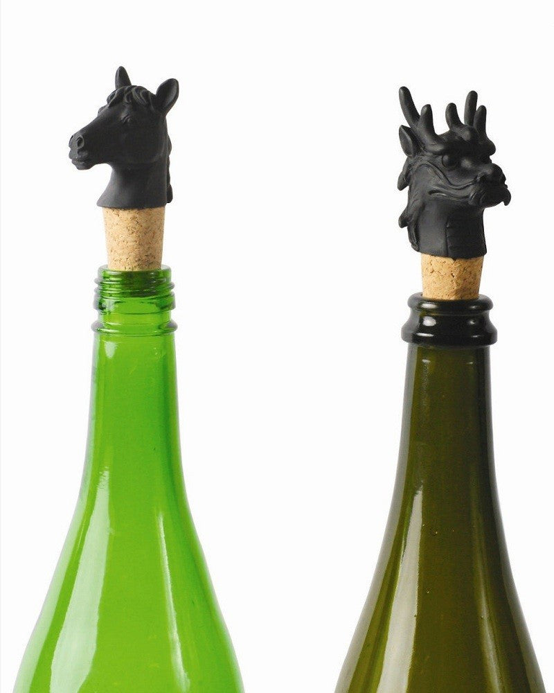 Imm Living "Best Years" Wine Stoppers - Black