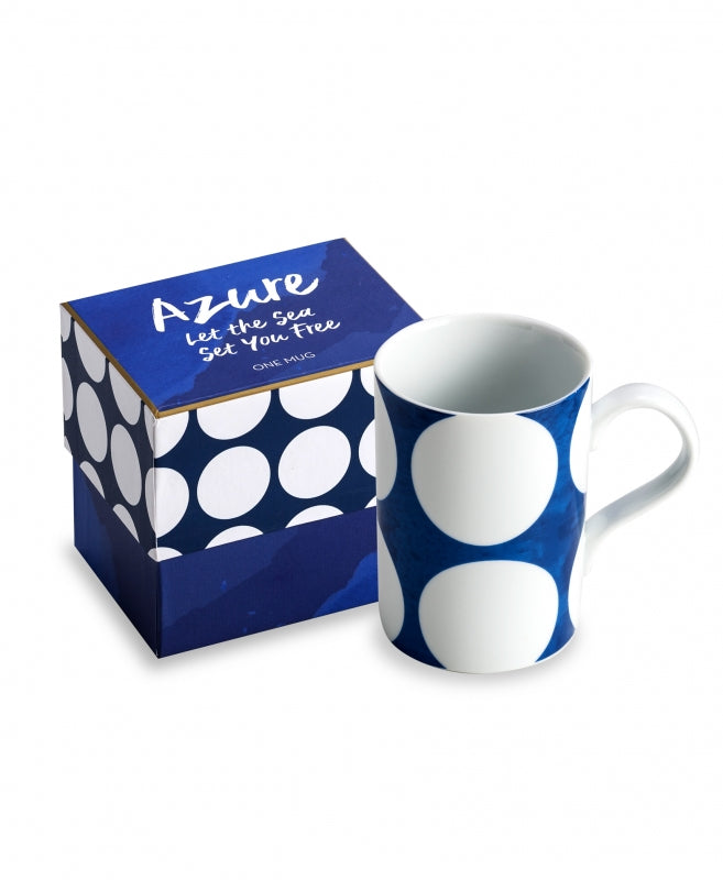 Rosanna Azure Mug White Dot