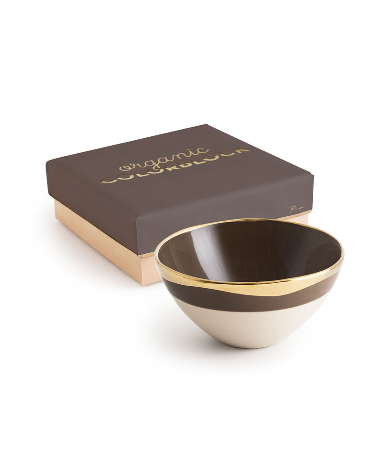 Rosanna Organic Colorblock Bowl Dark Gray - 4.5
