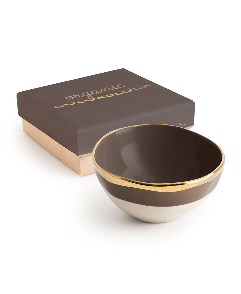 Rosanna Organic Colorblock Bowl Dark Gray - 6