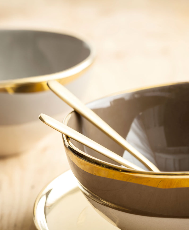 Rosanna Organic Colorblock Bowl Dark Gray - 6